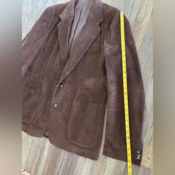 Vtg Bertini for Fantastic International Brown Corduroy Blazer Jacket Mens 46L - Picture 11 of 11